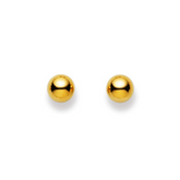 Ohrstecker in 18 Karat Gelbgold, Kugel, 6mm
